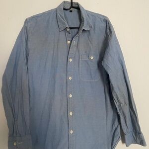 Great Condition Vintage Muji Japanese Men's Chambray Button Down Shirt Sz Large!